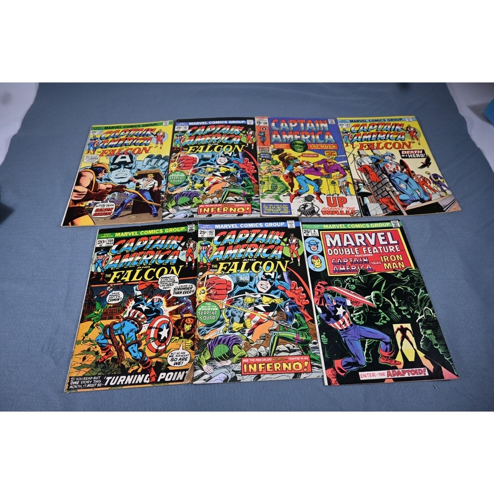 Captain America Comic Lot Bronze Age Marvel Falcon Iron Man 1970s